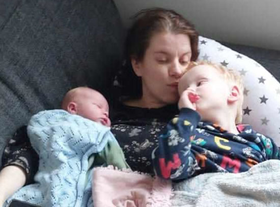 Rachel Partin with sons Bobby and Lennon